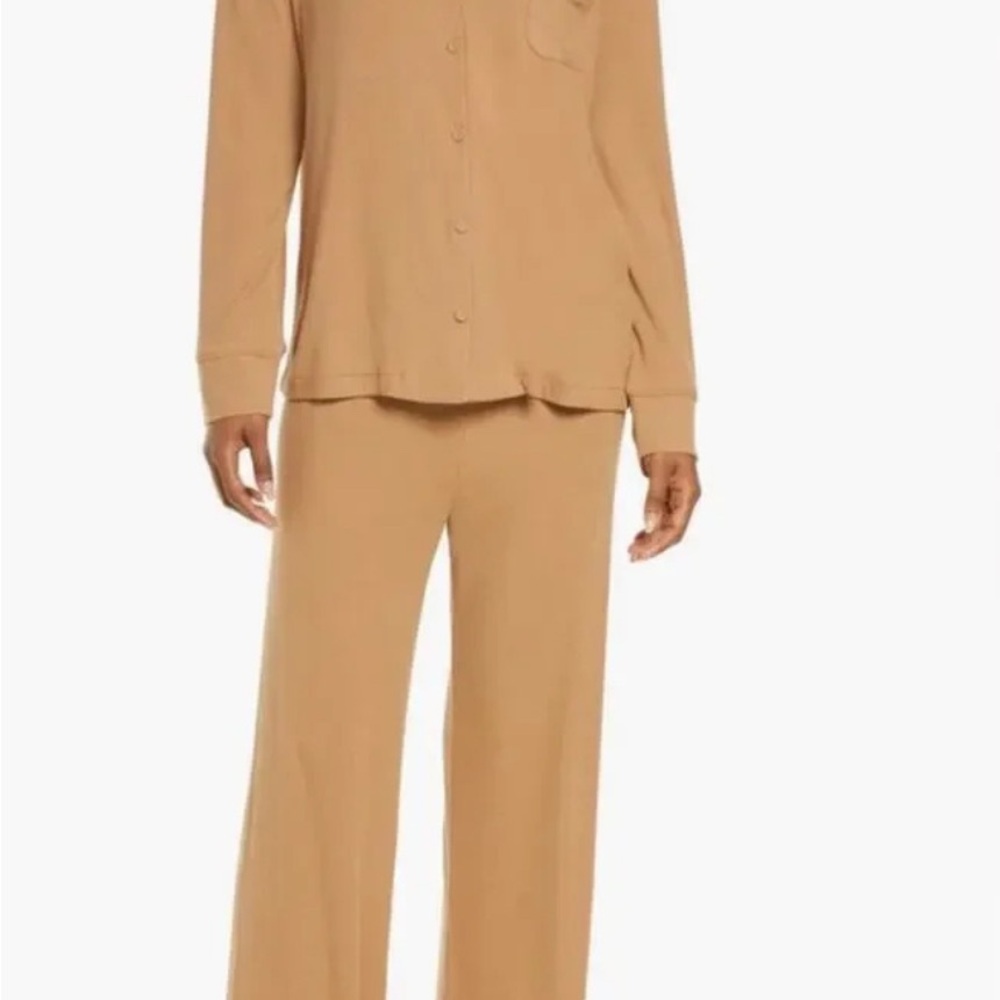 SKIMS - Camel Button-Up Pajama Set